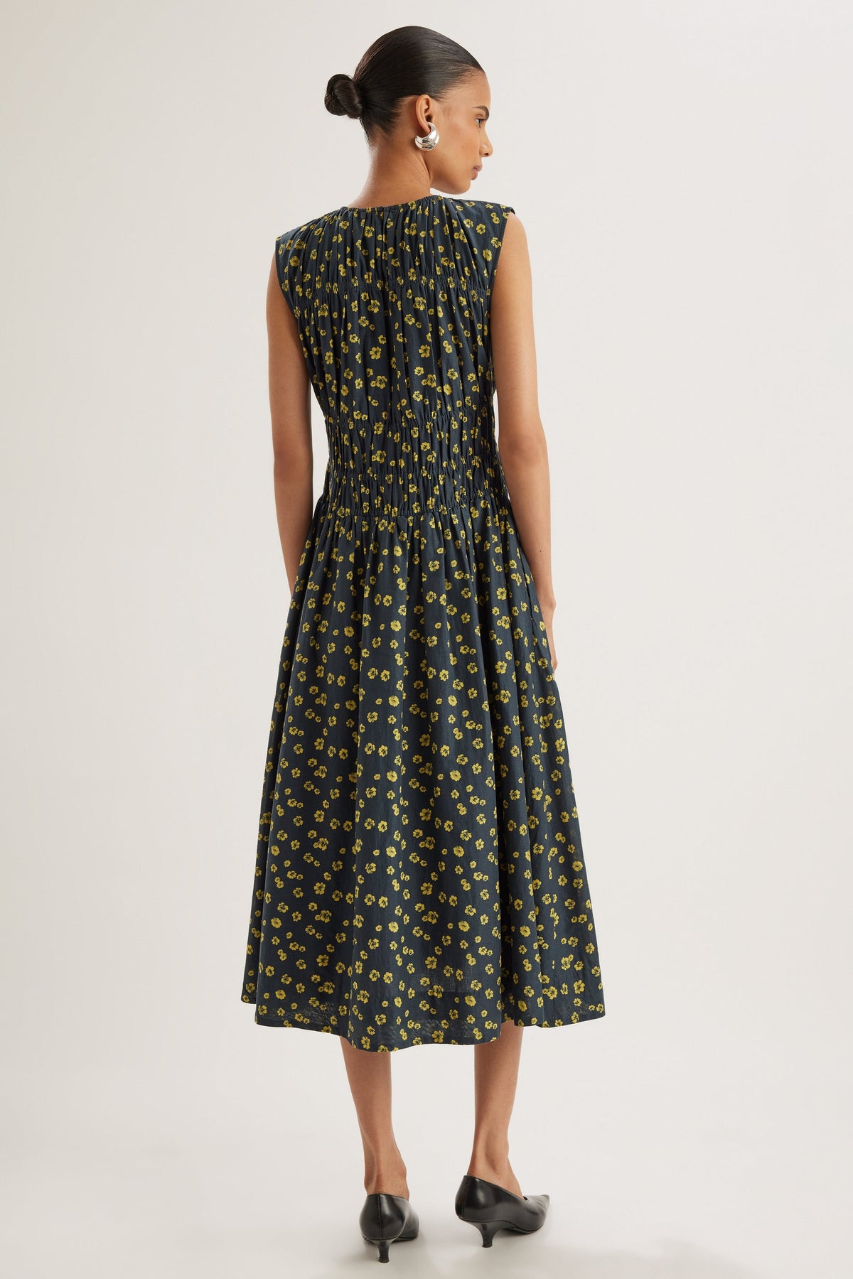 Merlette Villard Dress - Navy Lemon Floral Print