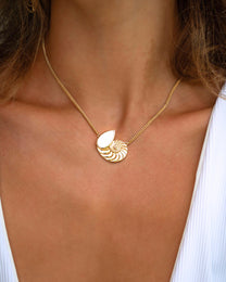 Nautilus Seashell Mother of Pearl Pendant
