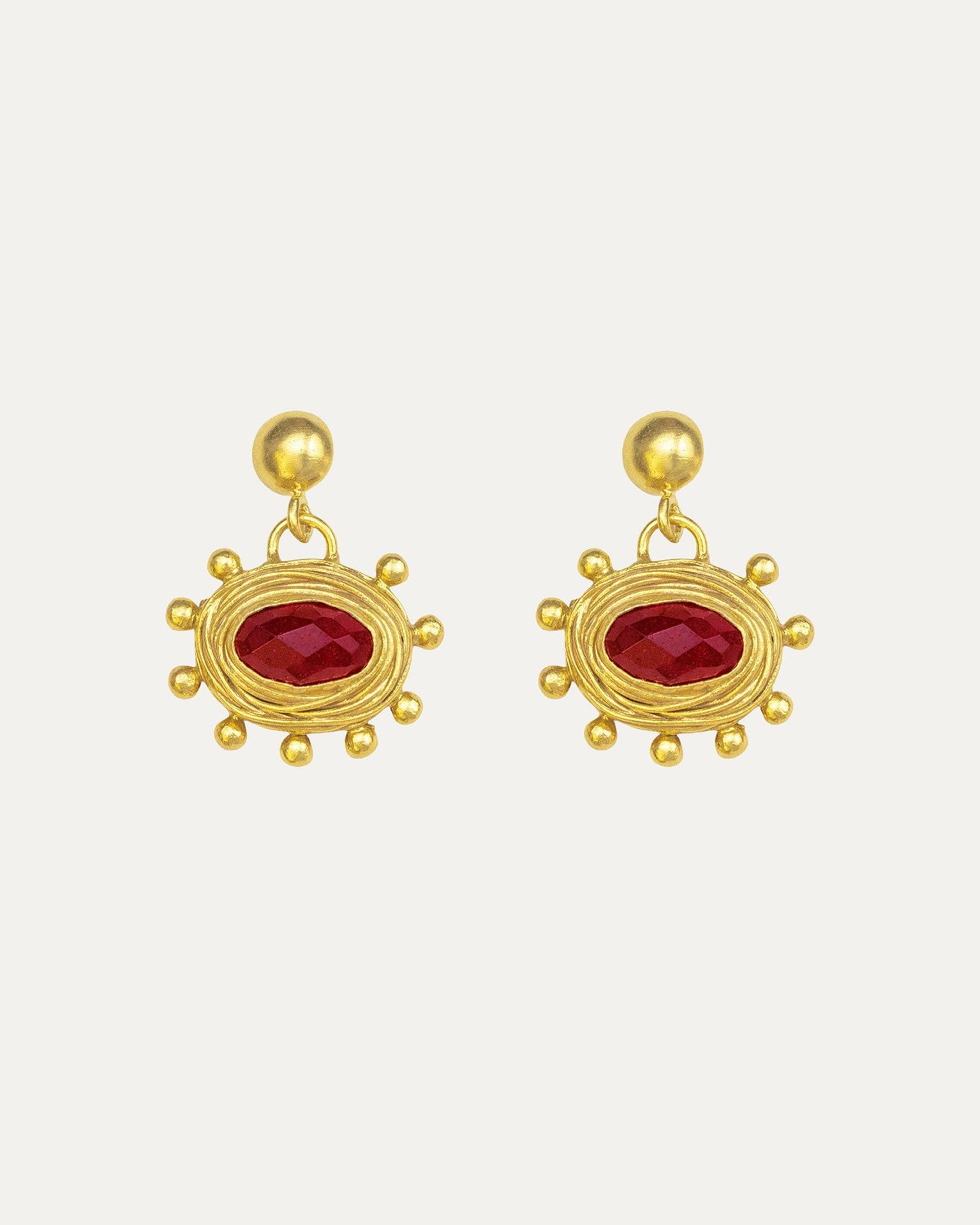 Zand Ruby Drop Earrings
