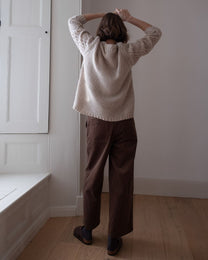 HARPER WIDE LEG CORDUROY TROUSER- OLIVE