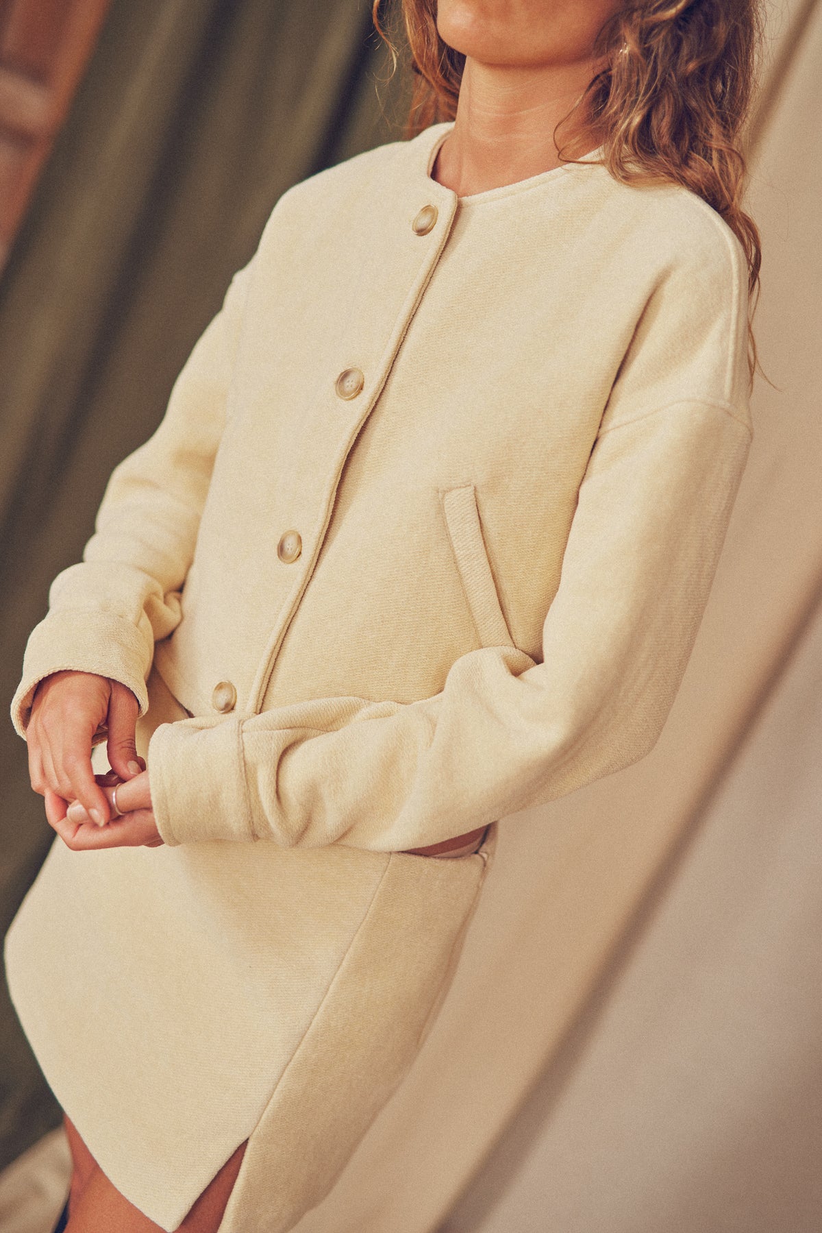 Cossac Organic Cropped Bomber- Oat