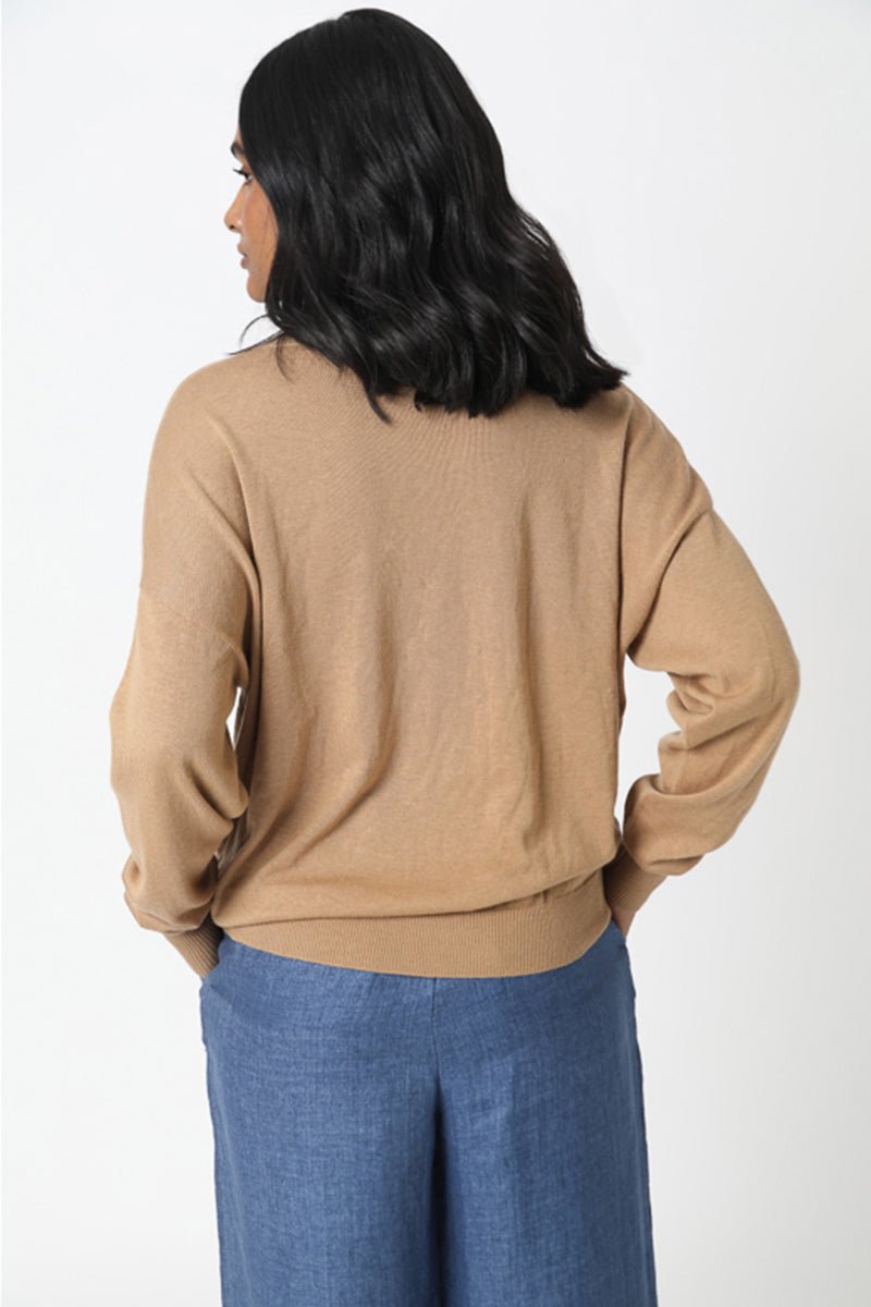 Cotton Cashmere Crew Neck Sweater