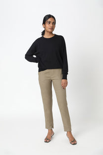 Cotton Cashmere Crew Neck Sweater