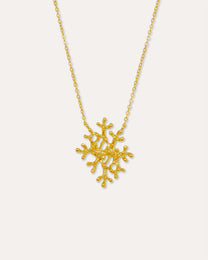 Sophia Gold Coral Pendant Necklace