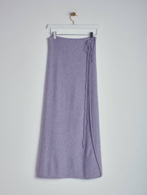 ESMERALDA cashmere knitted wrapped skirt purple