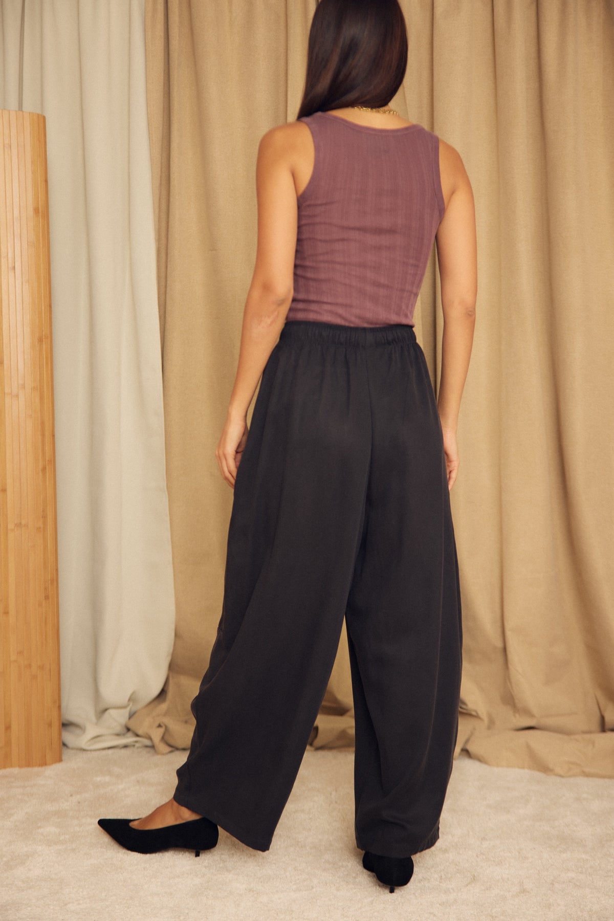 Cossac  Organic Cotton and Lyocell Ribbed Tank - Cocoa