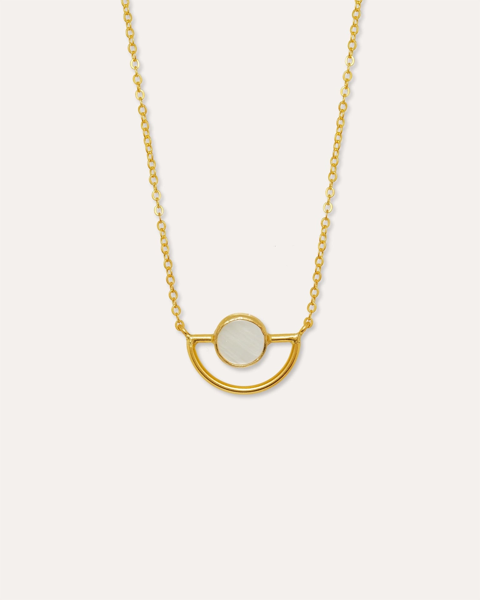 Elise Mother of Pearl Pendant Necklace