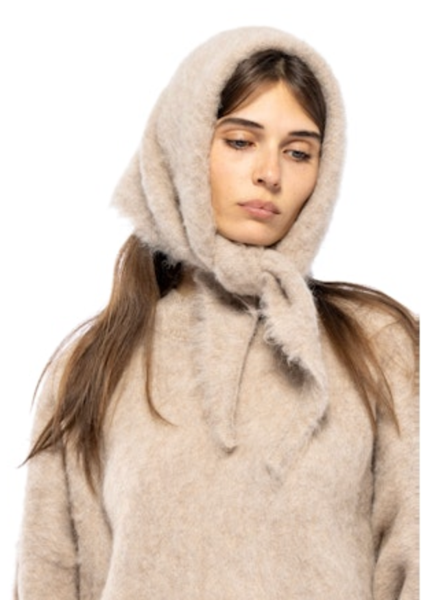 Cadieux Alpaca Bandana- Taupe