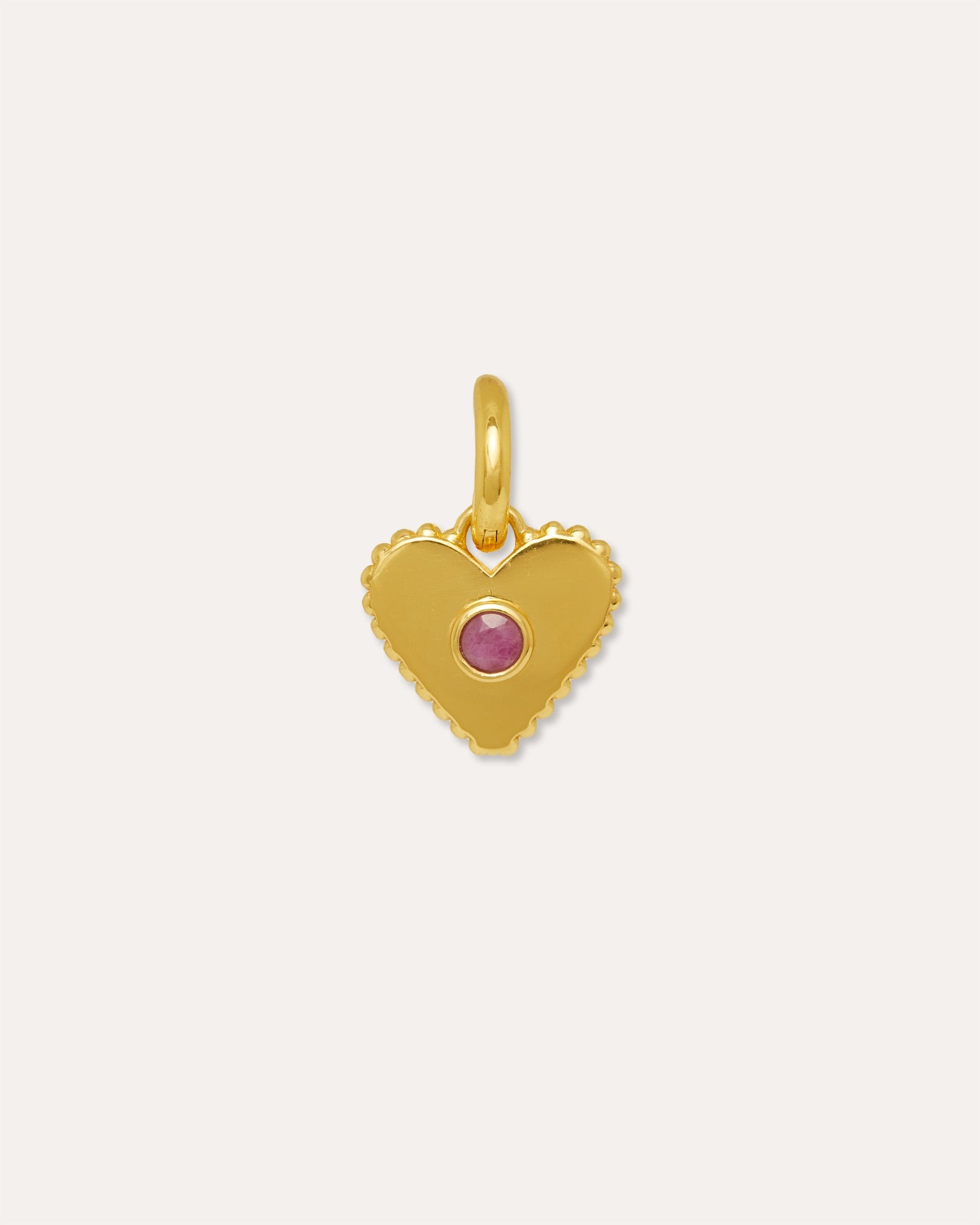 Ruby Heart Charm