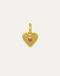 Ruby Heart Charm