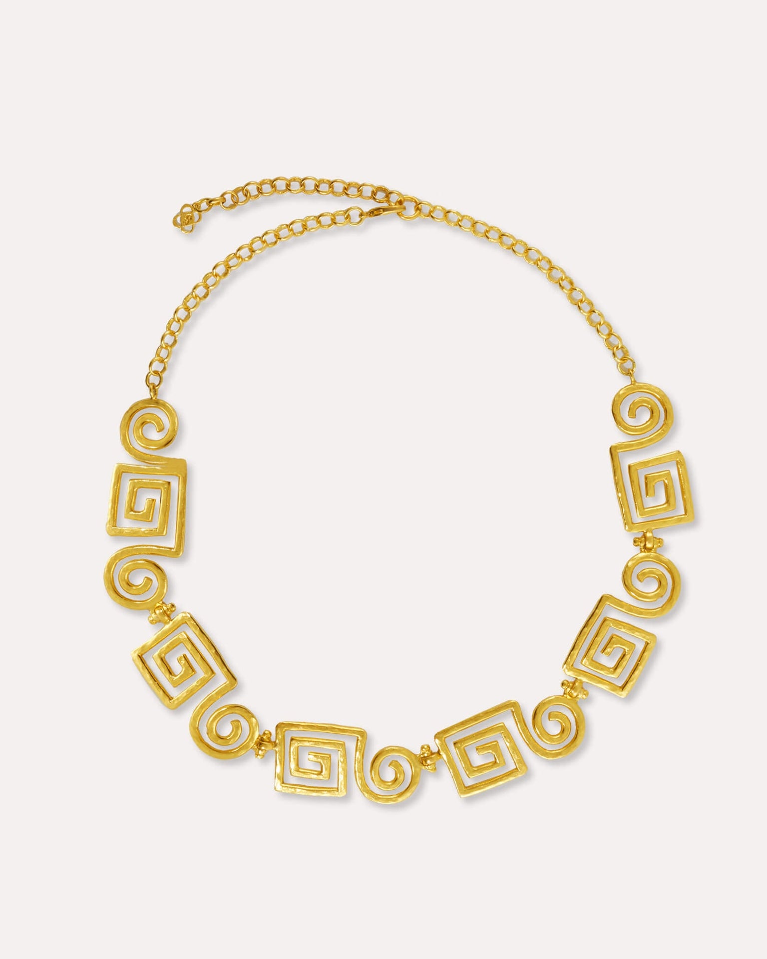 Megara Geometric Spiral Necklace