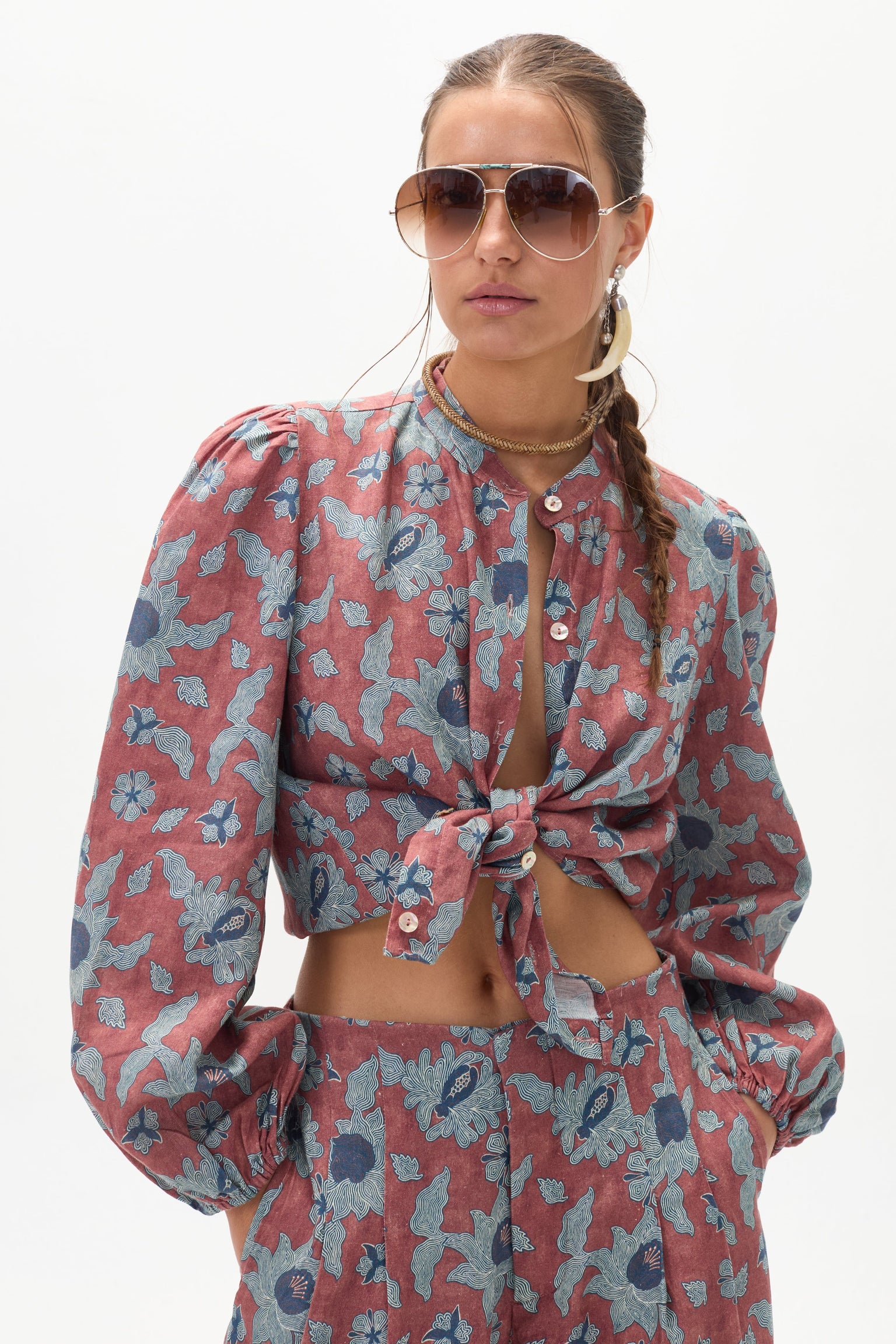 Meknes Linen Shirt - Matilde Print