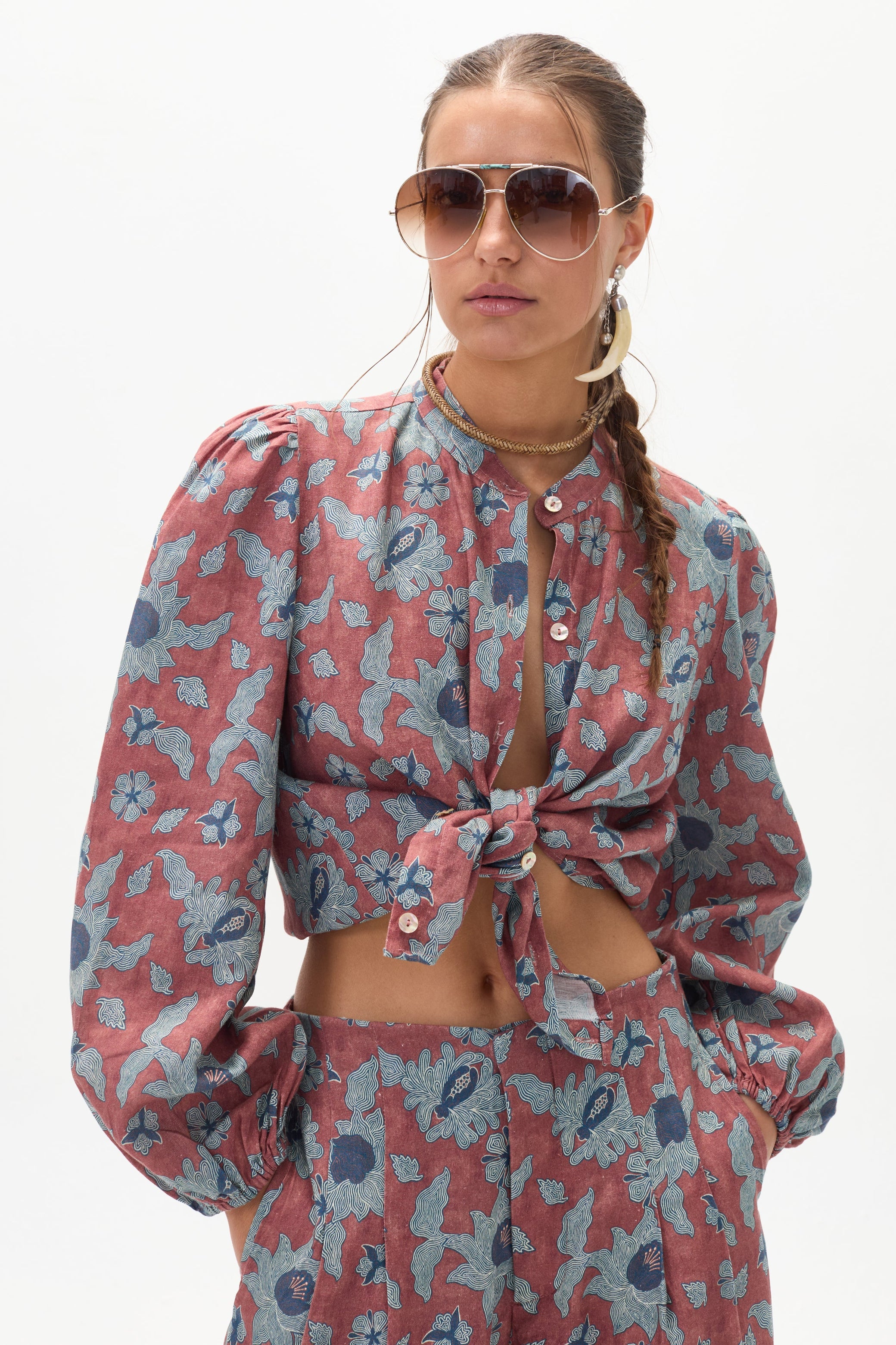 Meknes Linen Shirt - Matilde Print