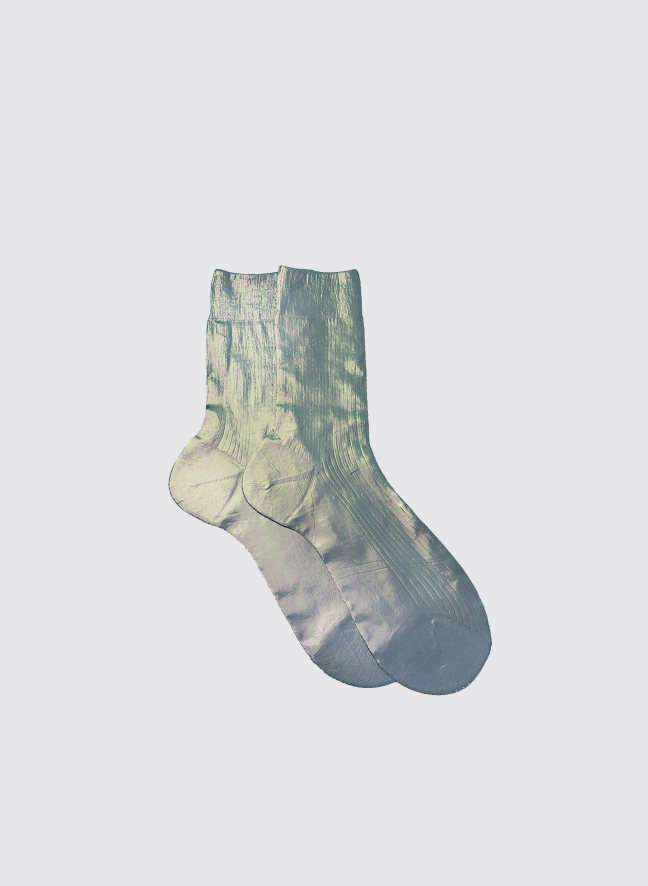 MARIA LA ROSA Cangiante Ribbed Laminated Sock