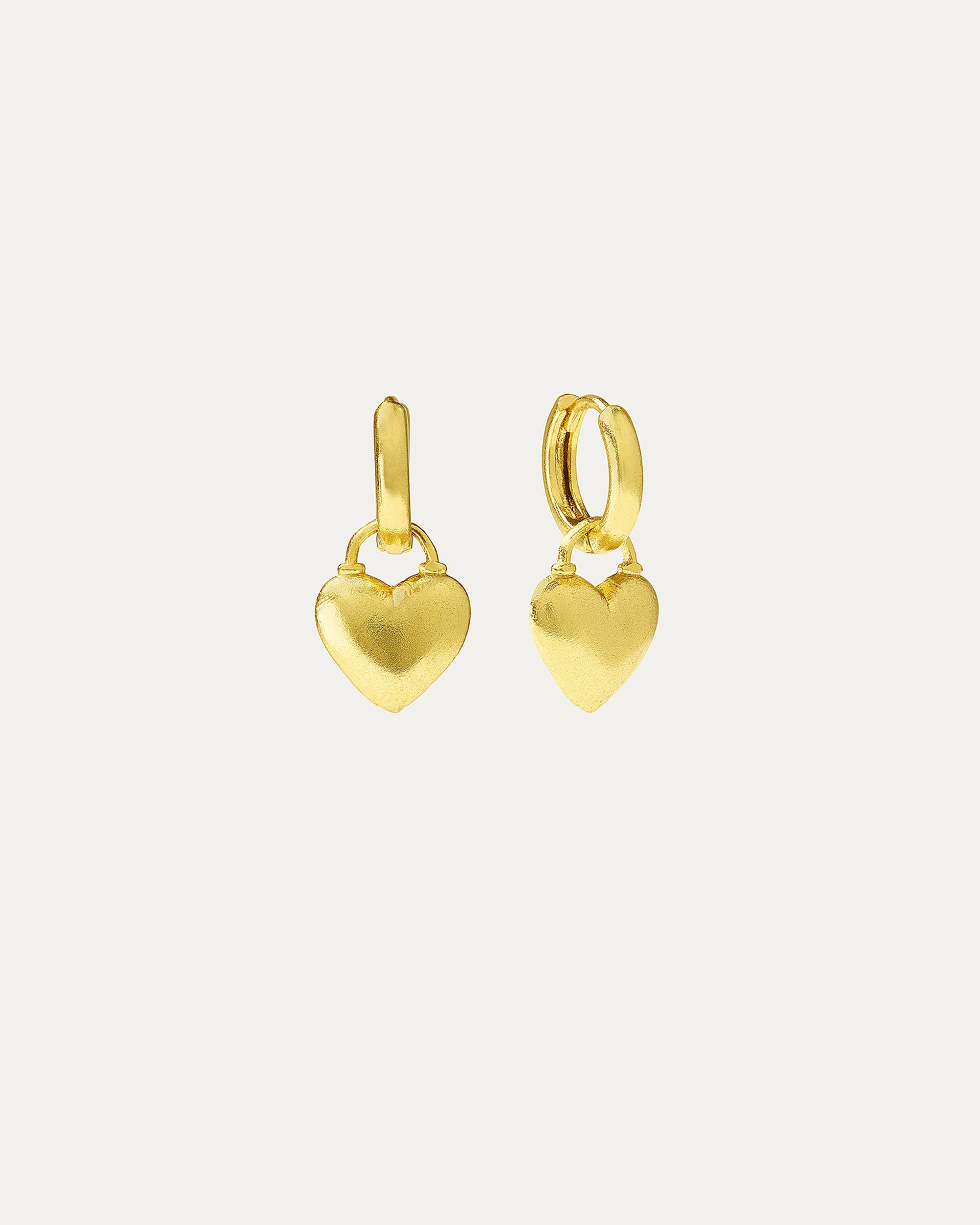 Niko Heart Huggie Earrings