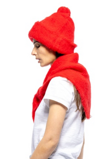 Cadieux Alpaca Beanie- Red