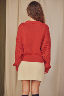 COSSAC ORGANIC VEGAN SWEATER- Poppy