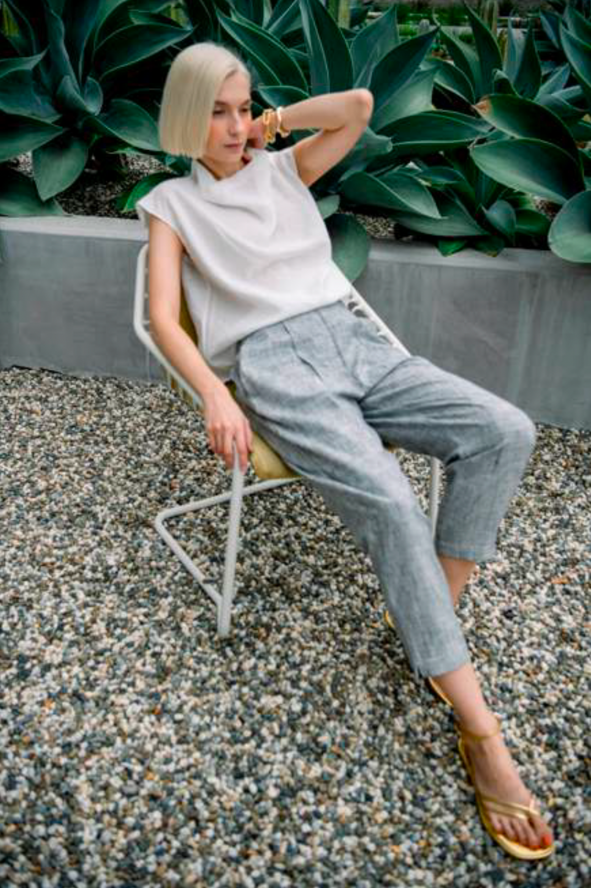 Masha Ankle Pants- Khadi