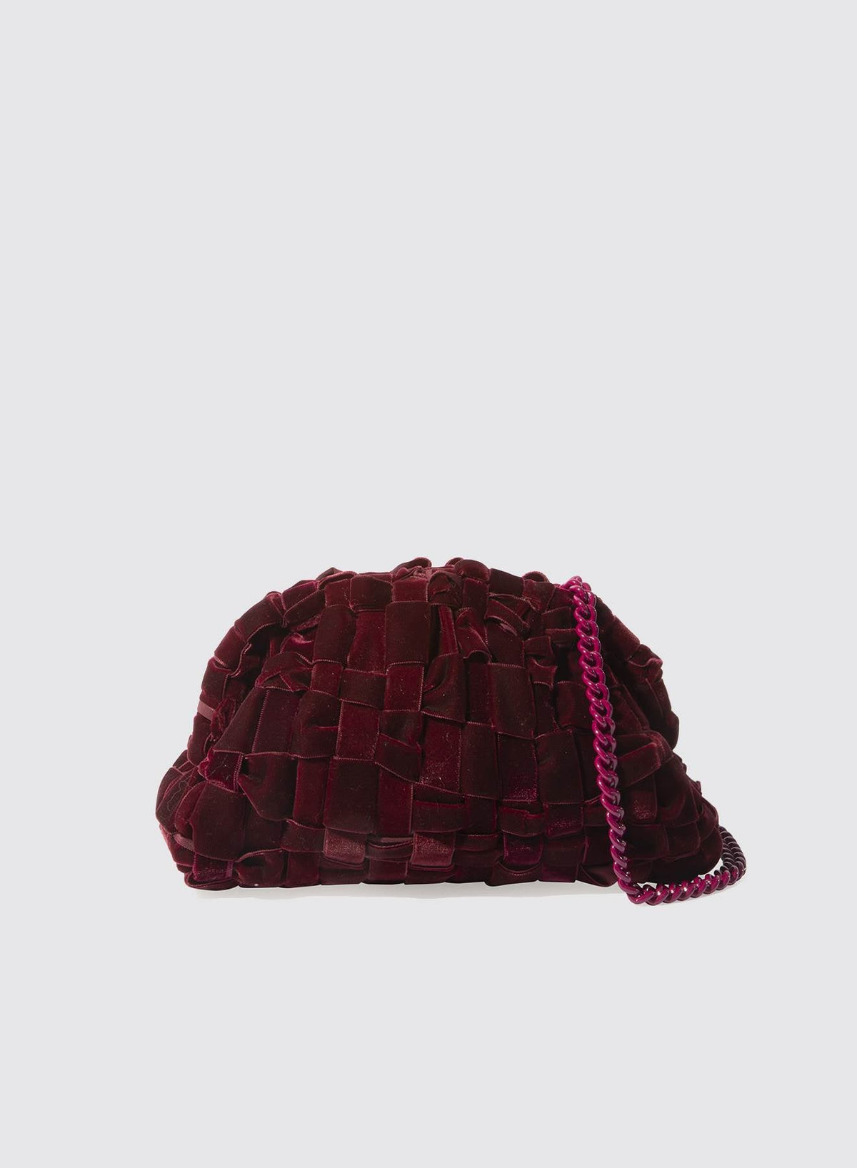 Maria La Rosa Bag: Velvet Mini Game - Bordeaux