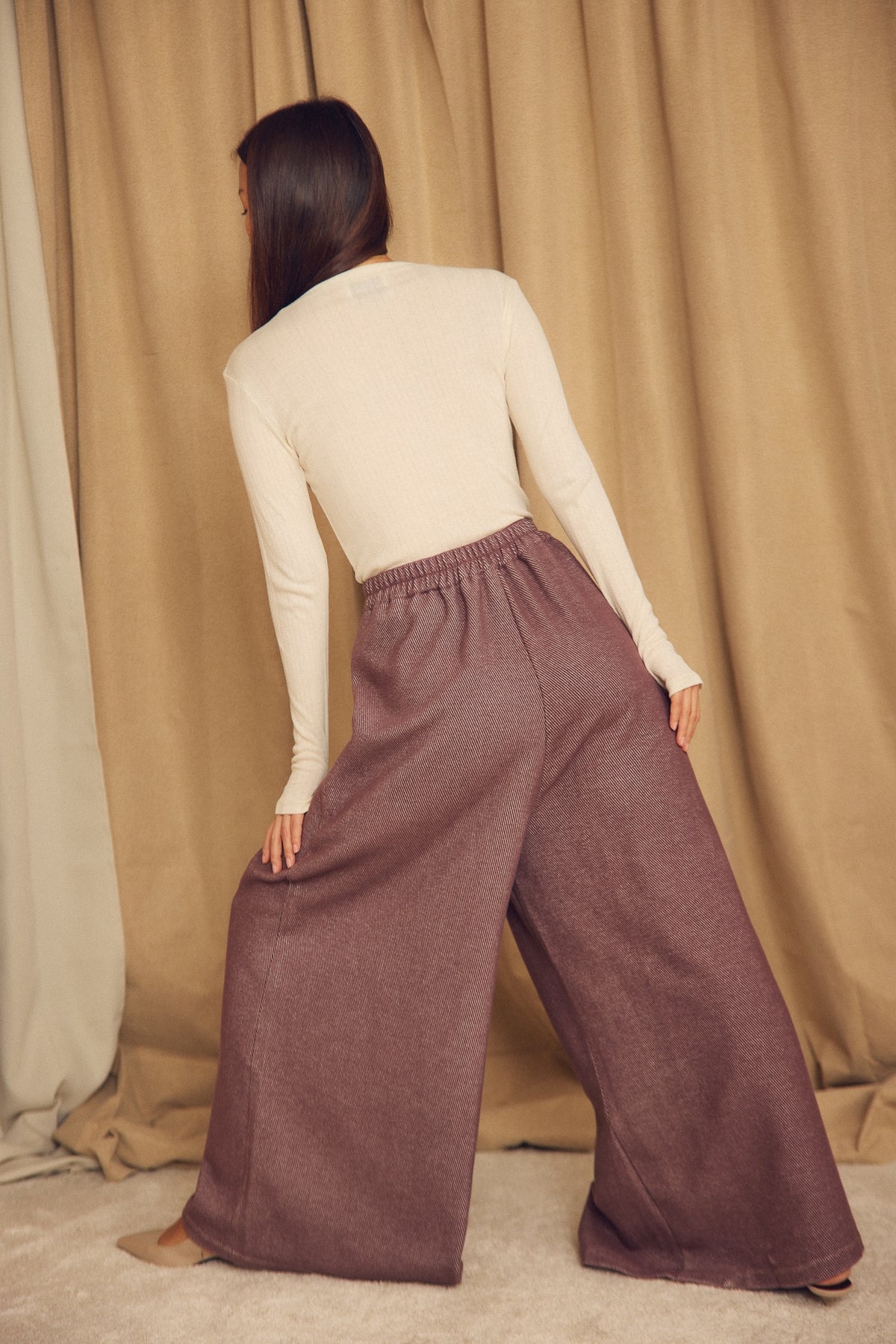 Cossac Organic Cotton Wide Trousers - Cocoa