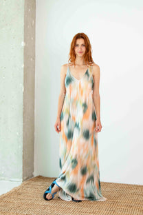 Cossac Ecovero Maxi Dress in multicolor print