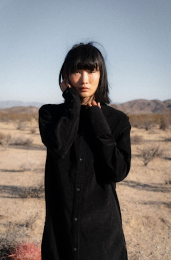EVOLVE MAXI SHIRT DRESS- Black Cotton Corduroy