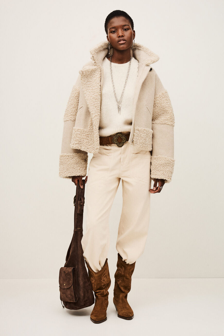 Ba&amp;Sh Fleet Coat- Ecru