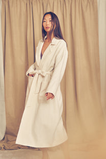 Cossac Organic Cotton Winter Coat in Ecru