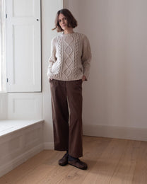 HARPER WIDE LEG CORDUROY TROUSER- OLIVE