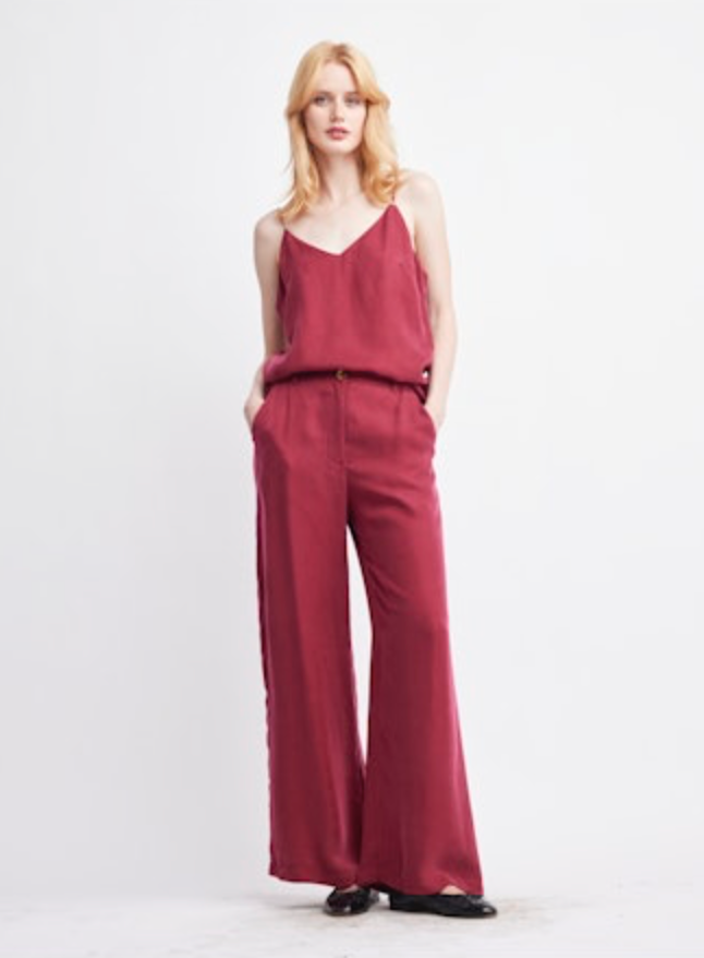 Molly Cupro Camisole- Cranberry