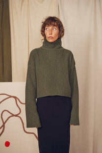 COSSAC WOOL SWEATER- KHAKI