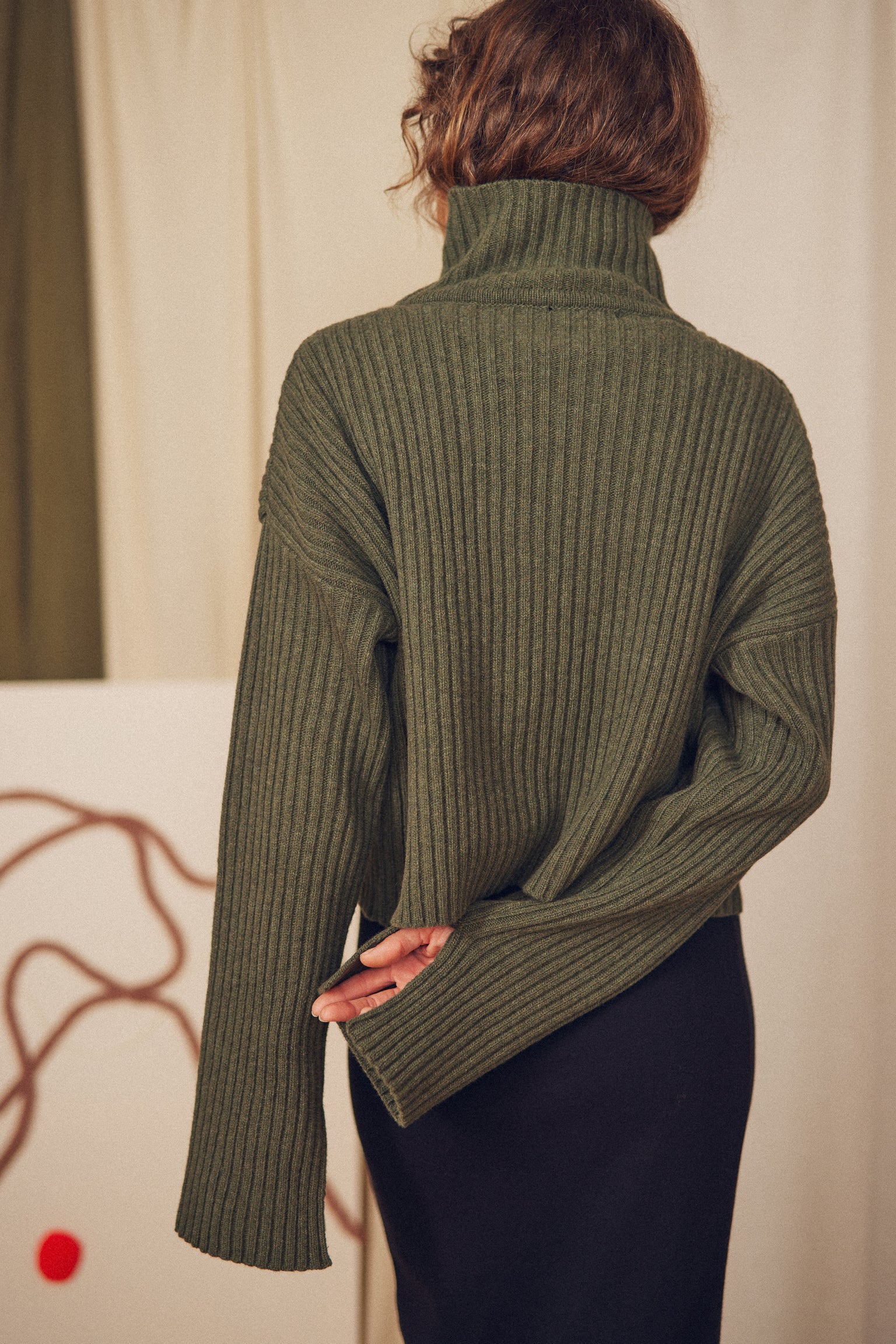 COSSAC WOOL SWEATER- KHAKI