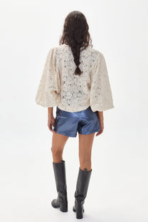Claire Cotton Lace Shirt- White