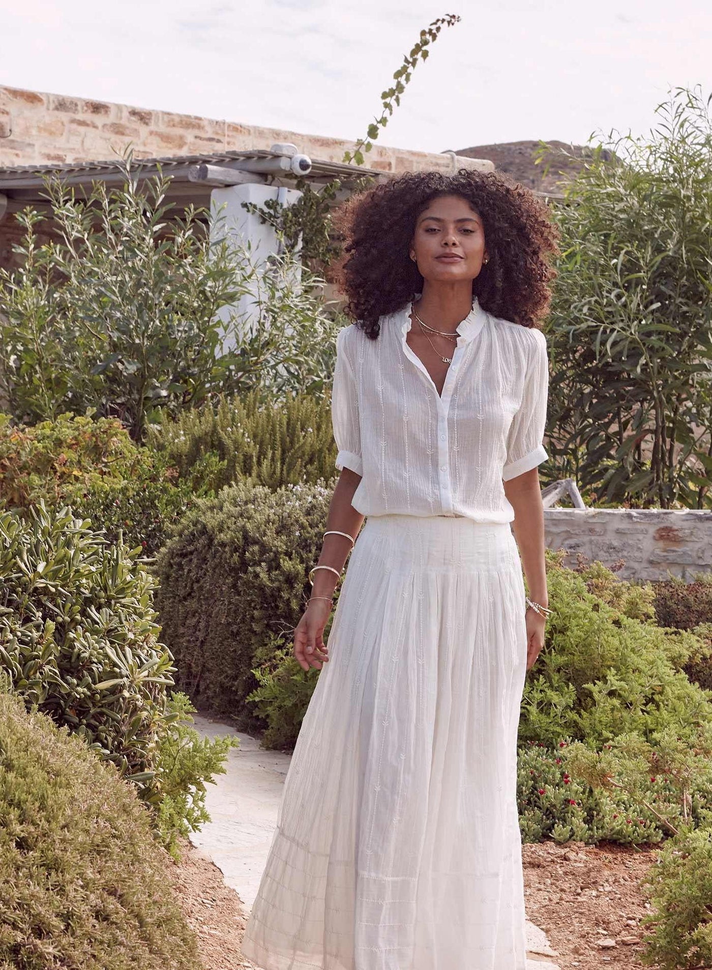 M.A.B.E.  Dacy embroidered maxi Skirt