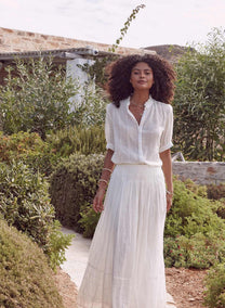 M.A.B.E.  Dacy embroidered maxi Skirt