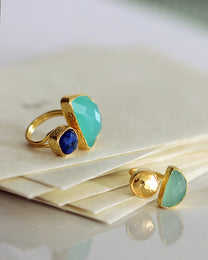 Mina Aqua Chalcedony Cocktail Ring
