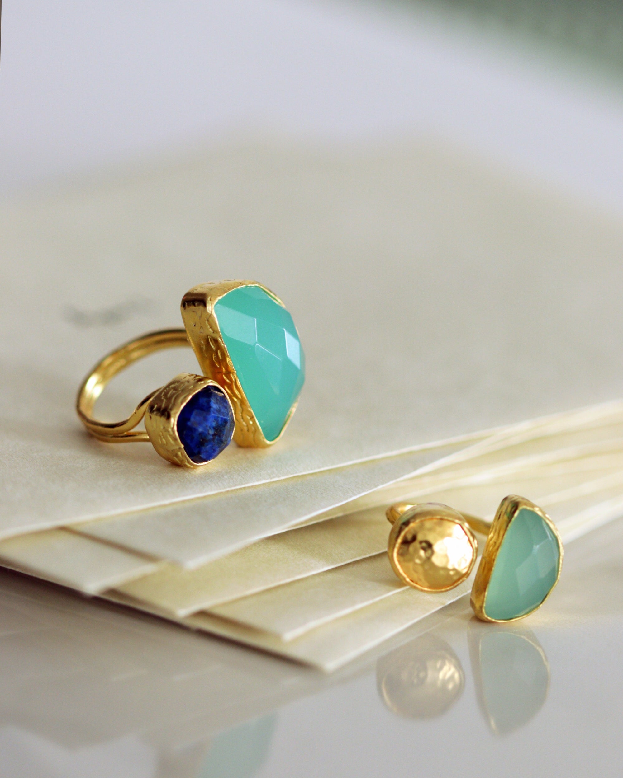 Mina Aqua Chalcedony Cocktail Ring