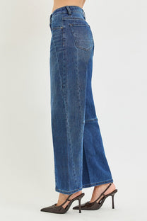 Risen Slouchy Barrel Twisted Seam Jeans- Dark