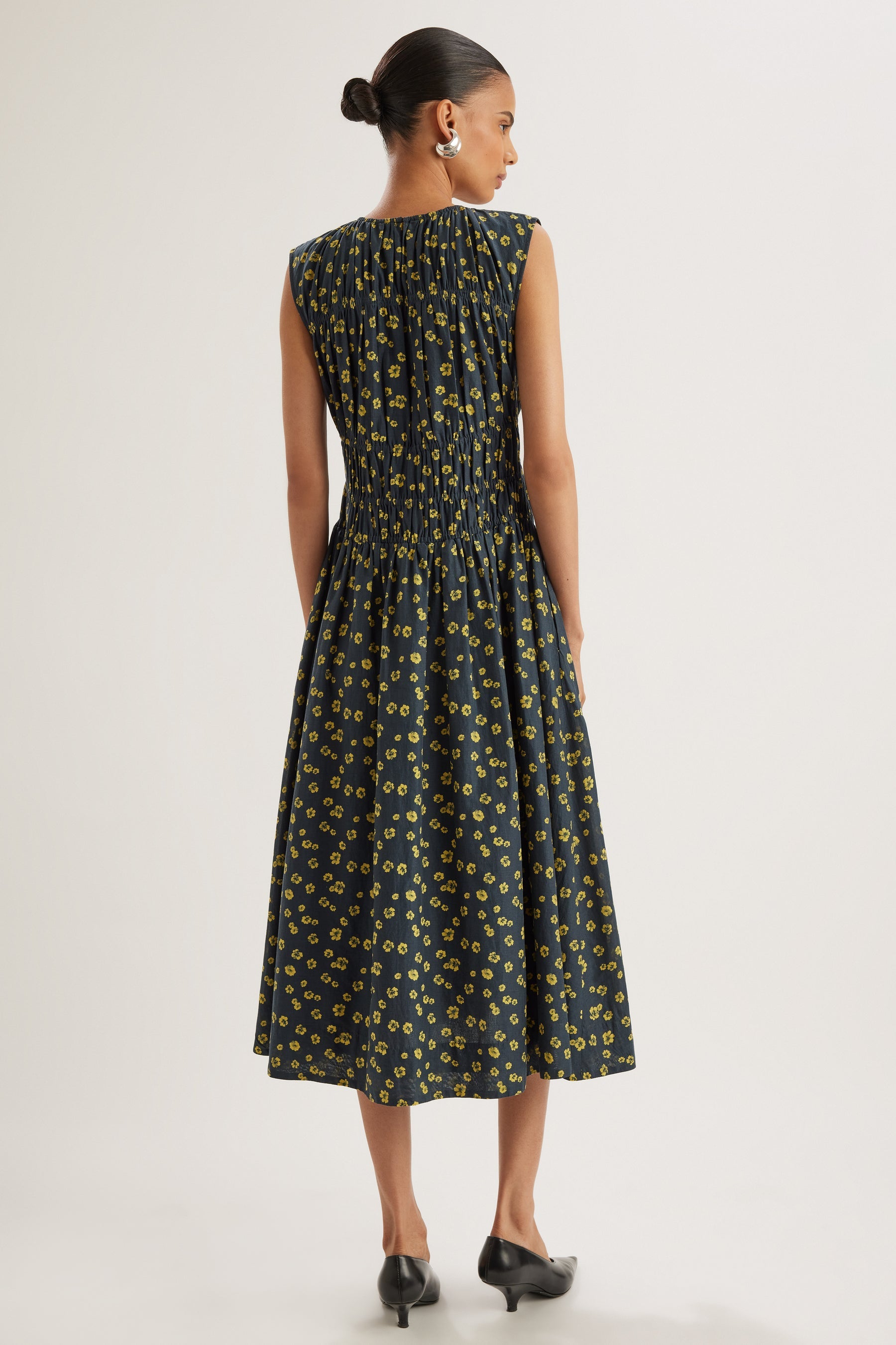 Merlette Villard Dress - Navy Lemon Floral Print