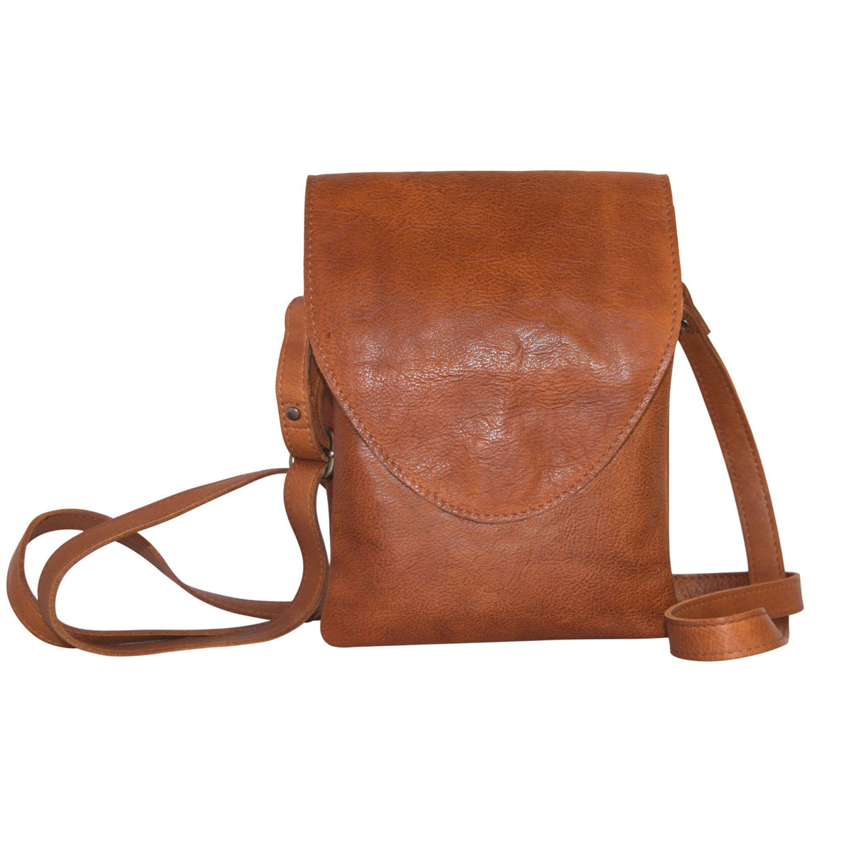 Latico Peck Leather Crossbody Bag - Cognac