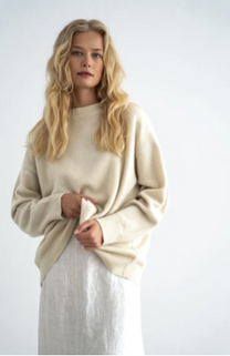 Slim Fit Brushed Cashmere Crew