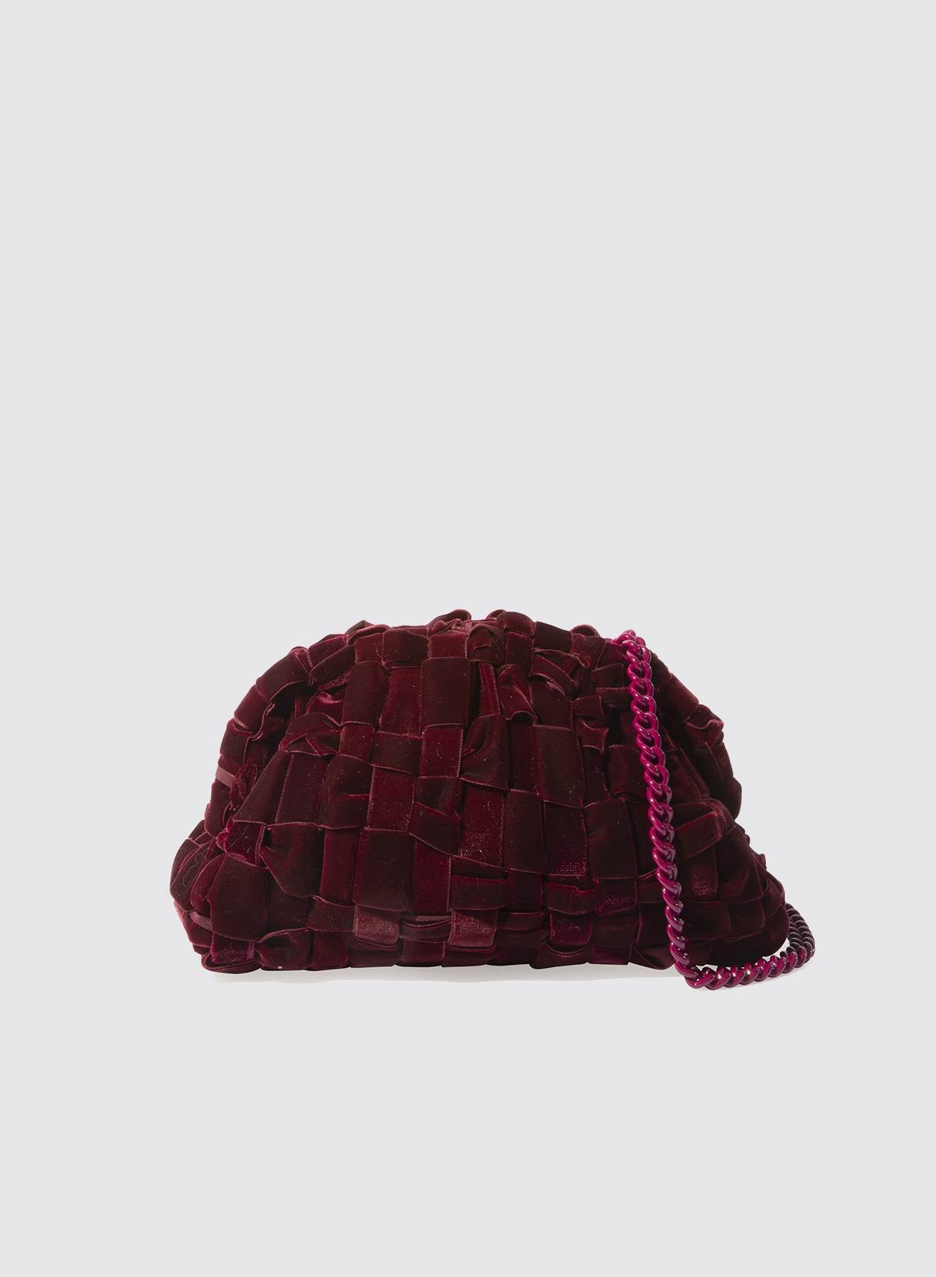Maria La Rosa Bag: Velvet Mini Game - Bordeaux
