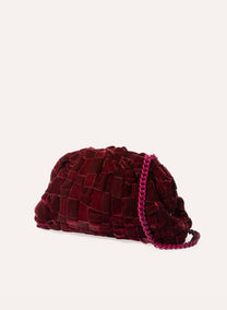 Maria La Rosa Bag: Velvet Mini Game - Bordeaux