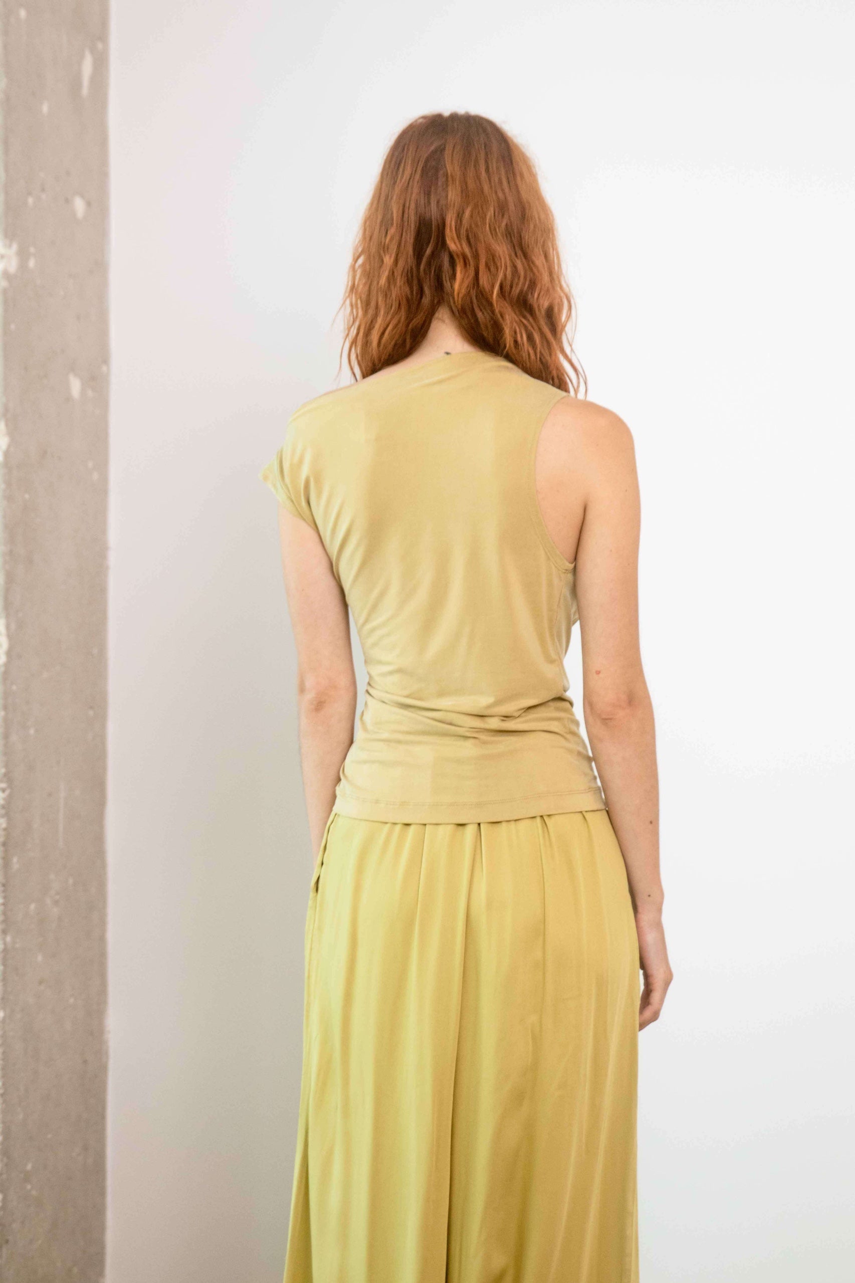 Cossac Wide Ecovero Trousers in Soft Olive