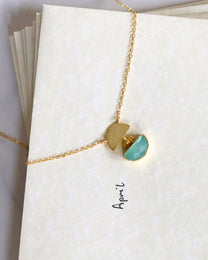 Mina Aqua Chalcedony Pendant Necklace