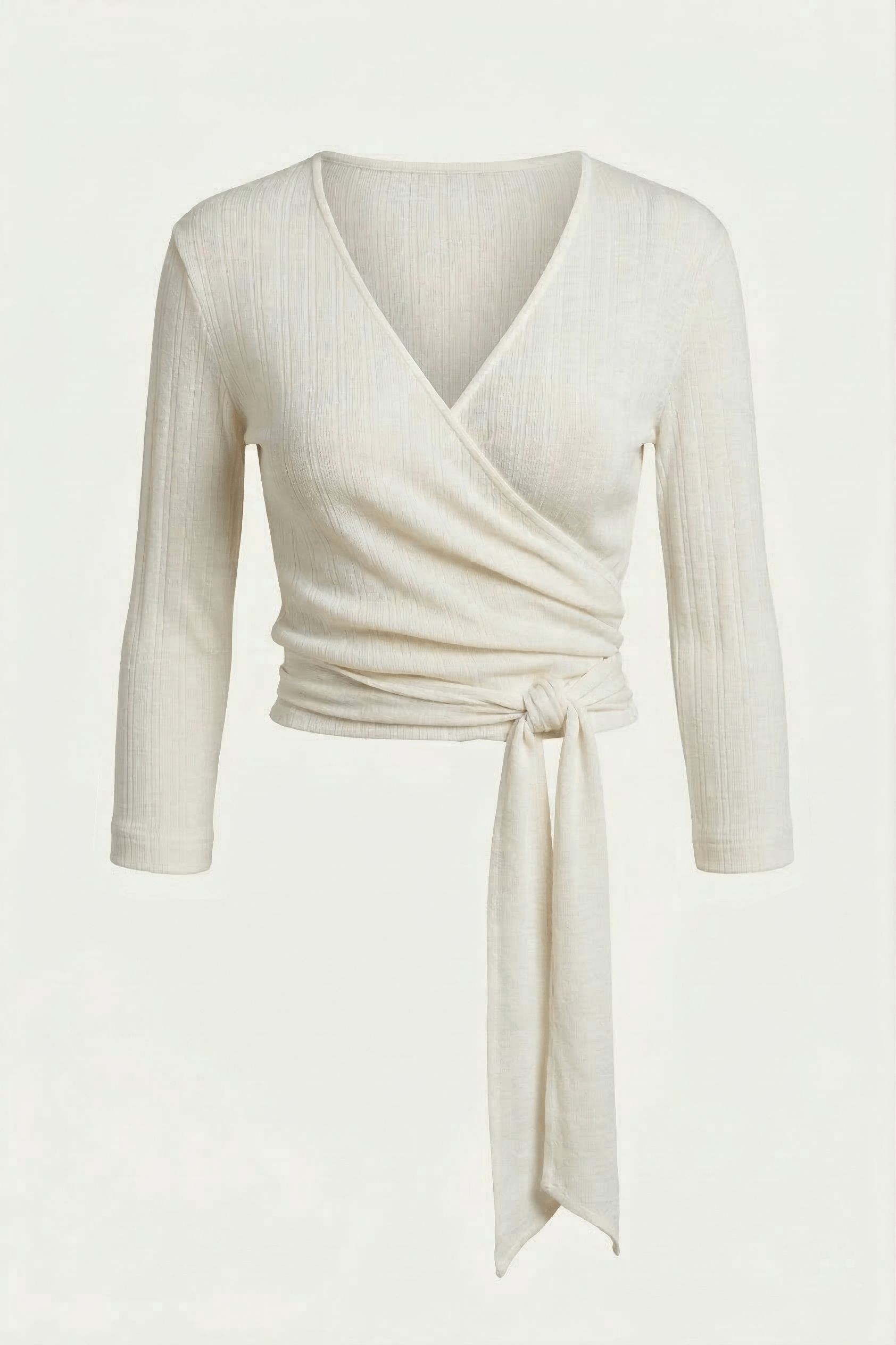 Cossac Ballet Wrap Top - Ecru Banana &amp; Pineapple Fiber