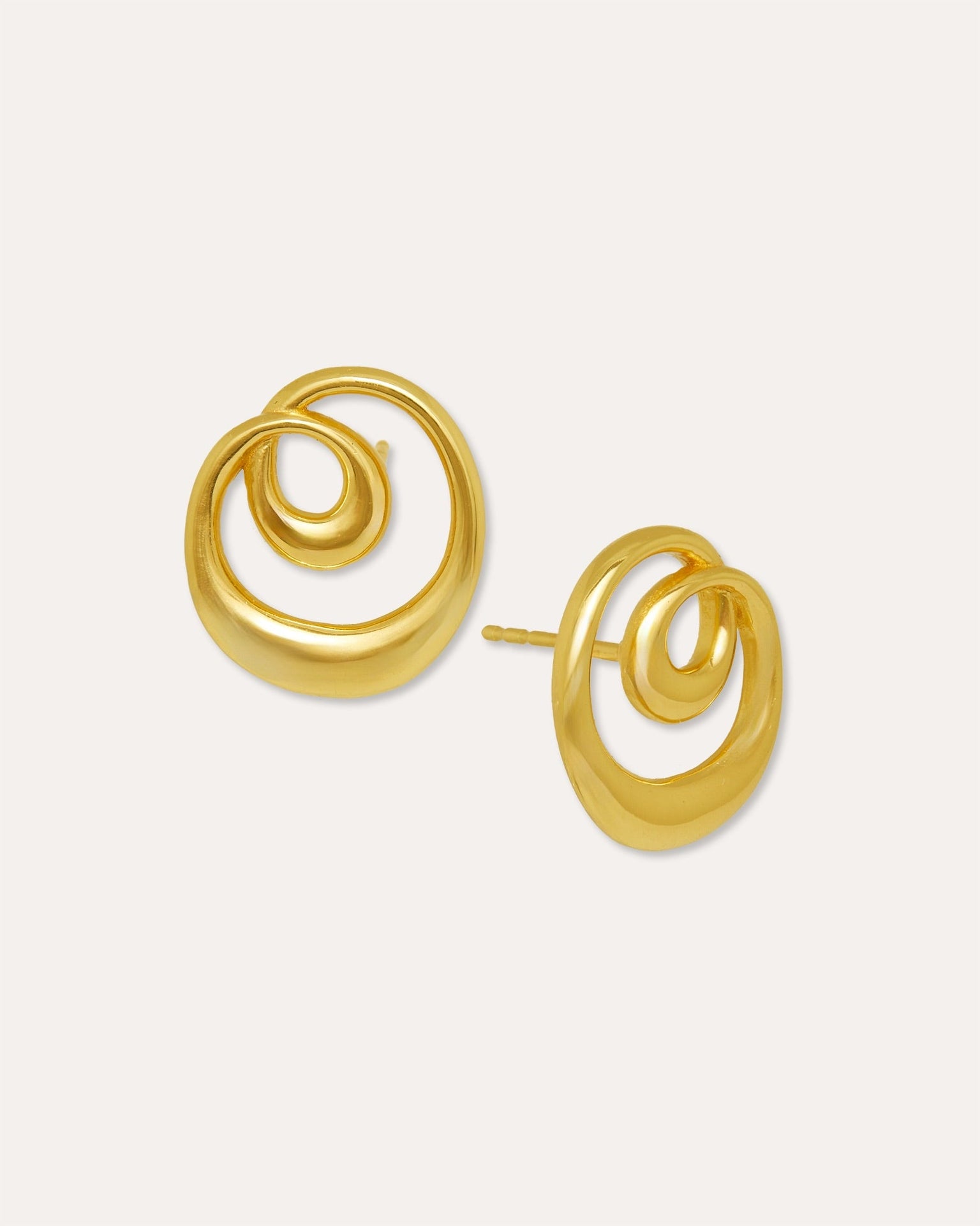Dalia Twist Gold Stud Earrings