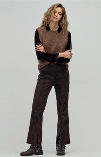 Tori Suede Pant- Cacao