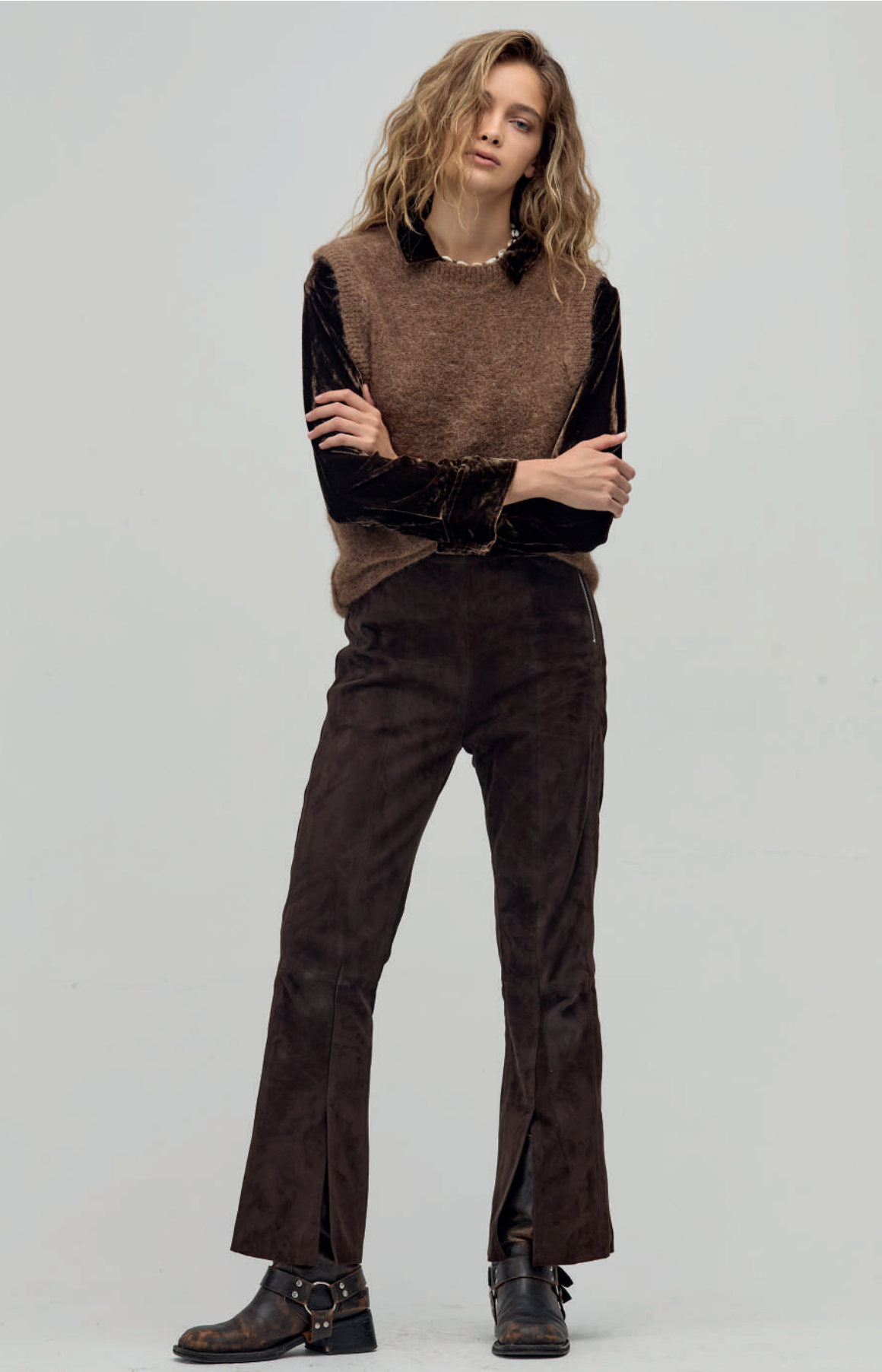 Tori Suede Pant- Cacao