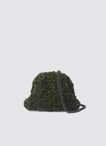 Maria La Rosa Bag: Velvet Mini Game - Khaki
